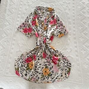 Secret Treasures Floral Mini Dress - Pink, Yellow, Black